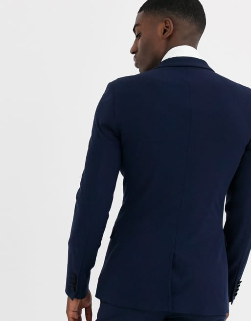 ASOS DESIGN – Marinblå smokingjacka med extra smal passform, 2 av 4