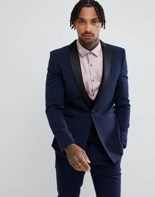 ASOS DESIGN Marinblå smoking i superskinny, 2 av 5