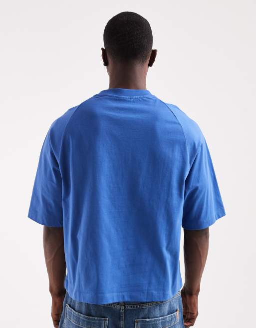 ASOS DESIGN – Marinblå t-shirt i oversize med boxig passform och 96-tryck av airtex-tyg, 5 av 5