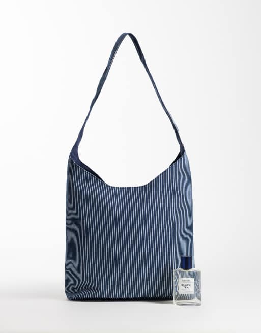 ASOS DESIGN – Marinblå toteväska med ränder, 2 av 4