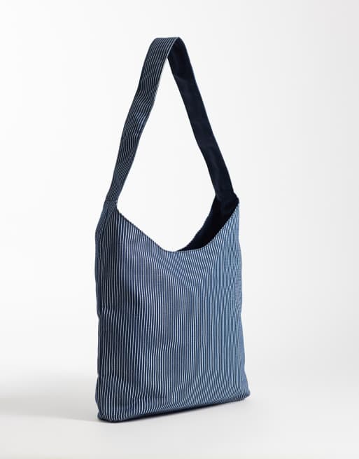 ASOS DESIGN – Marinblå toteväska med ränder, 4 av 4