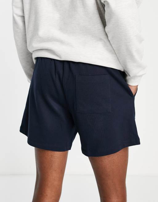 ASOS DESIGN - Marineblå afslappede jerseyshorts, 3 af 4