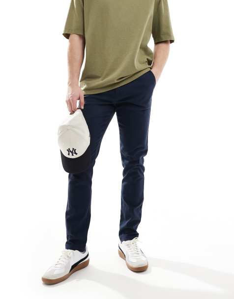 ASOS DESIGN - Marineblå chinos i skinny fit - view 1