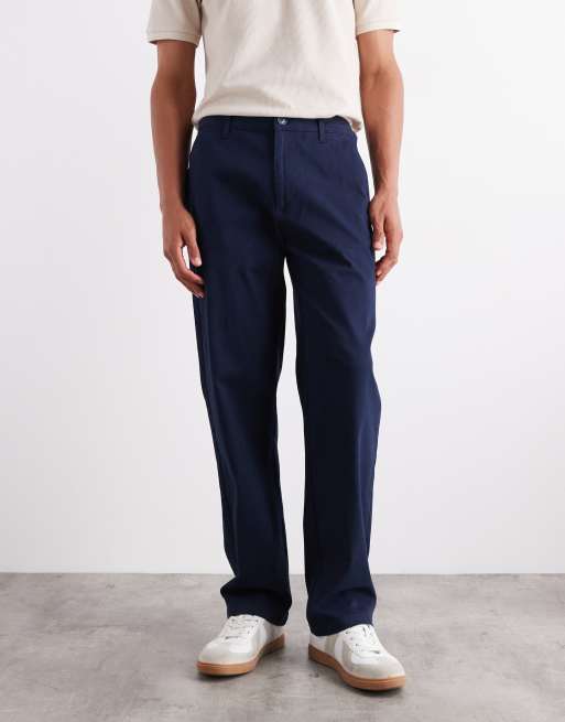 ASOS DESIGN - Marineblå chinos med lige ben, 2 af 5