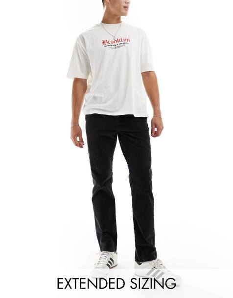 ASOS DESIGN - Marineblå fløjlsbukser i slim fit - view 1