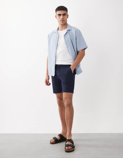 ASOS DESIGN - Marineblå mellemlange chinoshorts i skinny fit - view 1