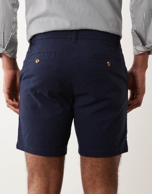 ASOS DESIGN - Marineblå mellemlange slim fit-chinoshorts, 5 af 5