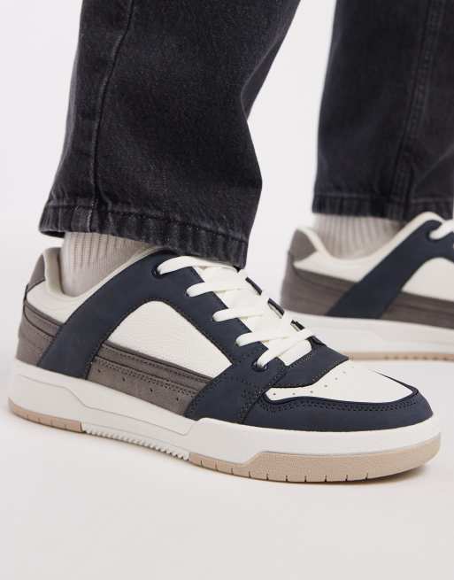 ASOS DESIGN - Marineblå og grå sneakers, 3 af 5
