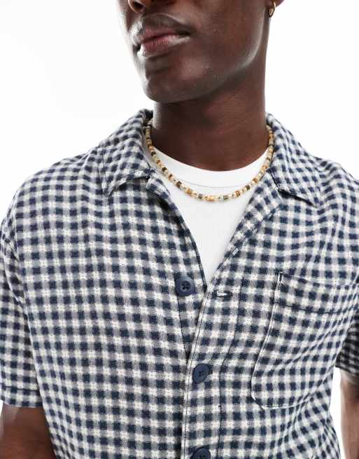 ASOS DESIGN - Marineblå og hvid kedeldragt med gingham-tern, 3 af 4