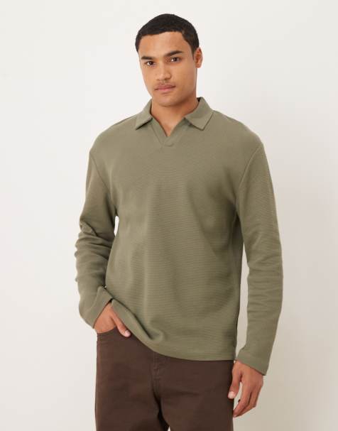 ASOS DESIGN - Marineblå og oversized polotrøje i kraftigt materiale - view 1