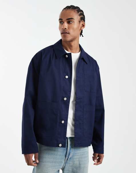 ASOS DESIGN - Marineblå oversized arbejdsjakke - view 1