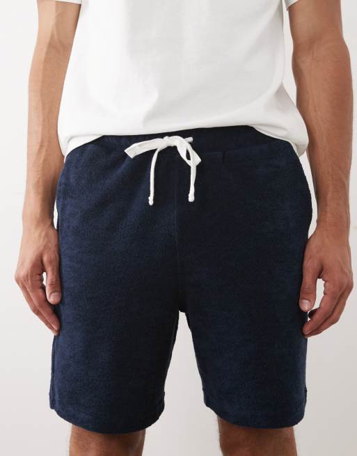 ASOS DESIGN - Marineblå oversized jerseyshorts med tekstur, 5 af 5
