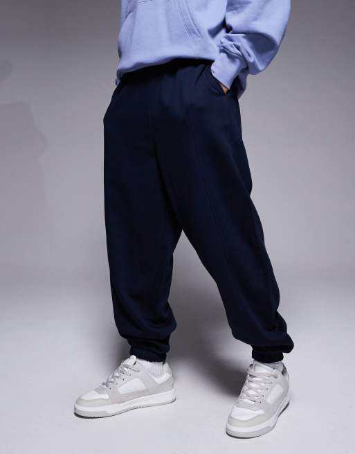 ASOS DESIGN - Marineblå oversized joggingbukser, 2 af 5