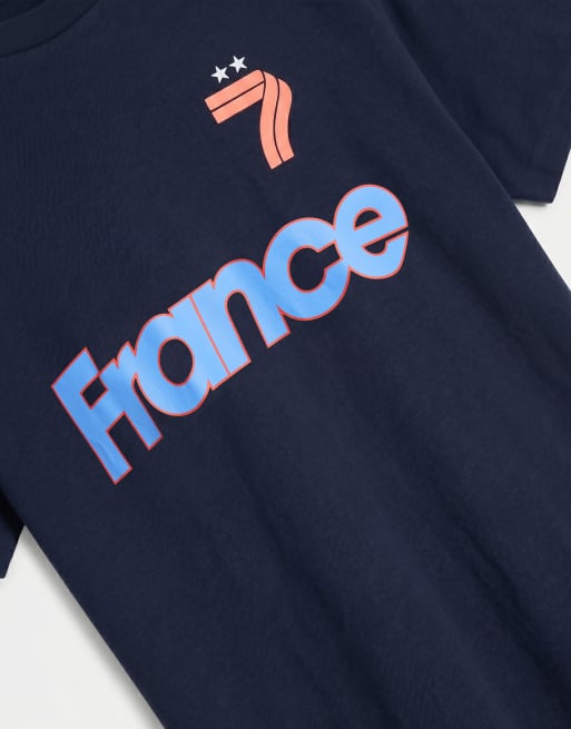 ASOS DESIGN - Marineblå oversized T-shirt med 'France'-fodboldprint, 9 af 9