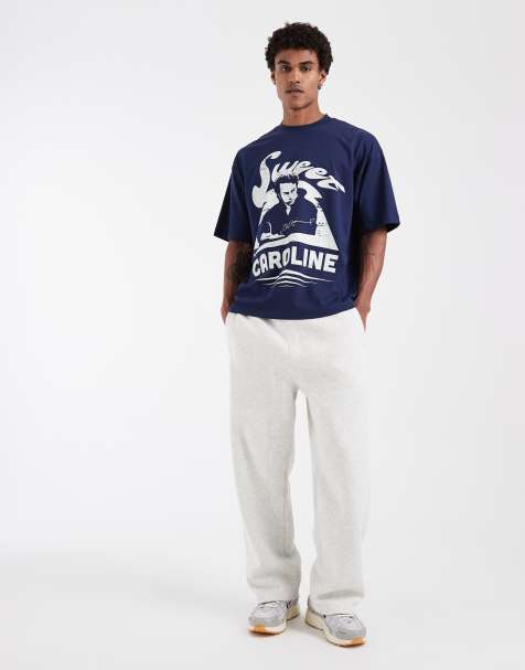 ASOS DESIGN - Marineblå oversized T-shirt med 'Neil Diamond Sweet Caroline'-print - view 1