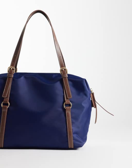 ASOS DESIGN - Marineblå tote i nylon, 4 af 4