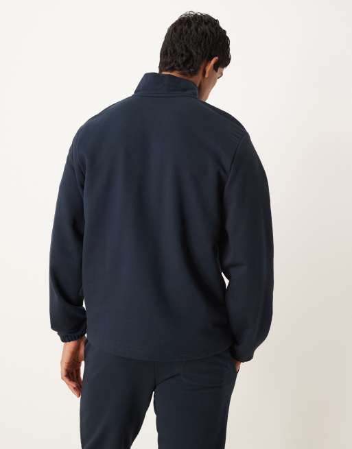 ASOS DESIGN - Marineblå trøje med lynlås i halsen og almindelig pasform - Del af sæt, 3 af 5