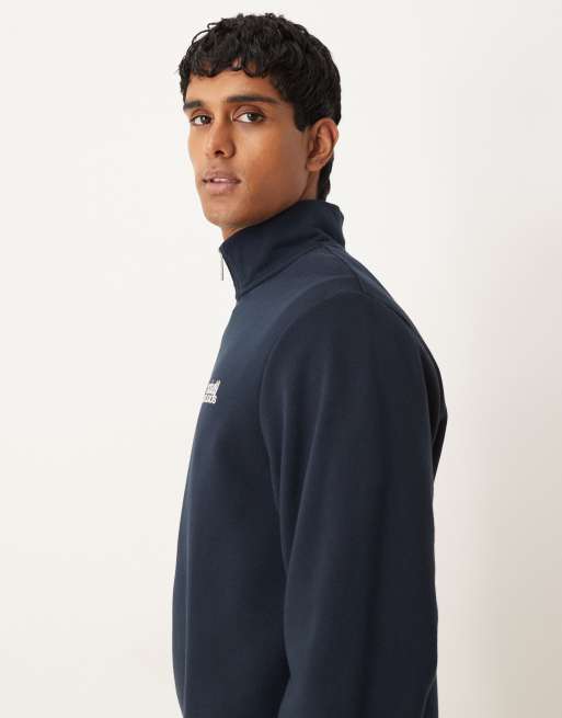 ASOS DESIGN - Marineblå trøje med lynlås i halsen og almindelig pasform - Del af sæt, 4 af 5