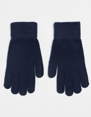 ASOS DESIGN – Marineblaue Touchscreen-Handschuhe | ASOS