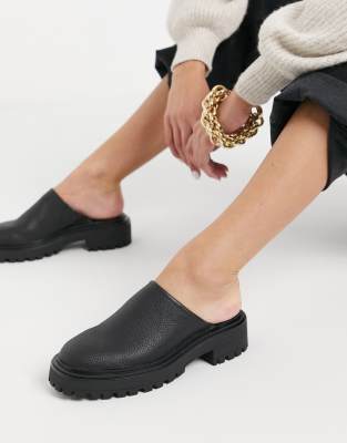 mules black flat