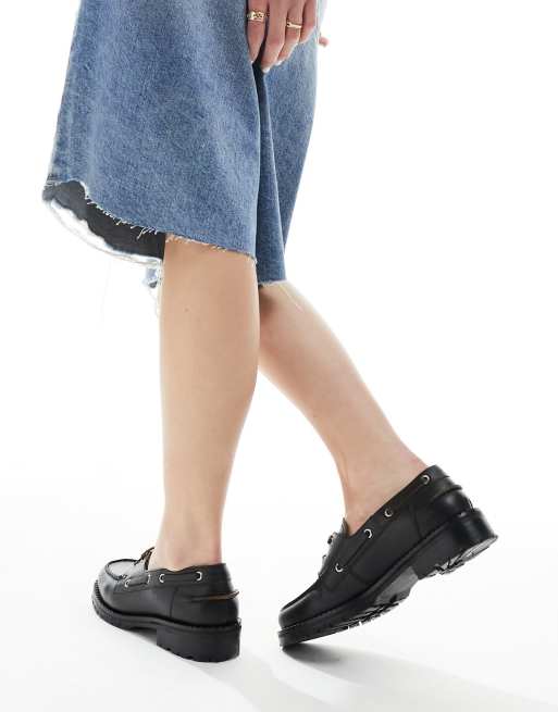 ASOS DESIGN – Maritime – Czarne skórzane buty żeglarskie, 2 z 4
