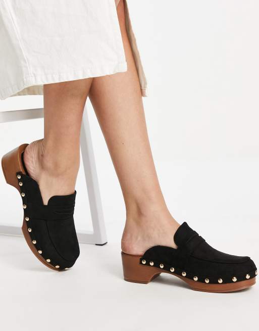 ASOS DESIGN Marleigh Mules plates style sabot Noir ASOS