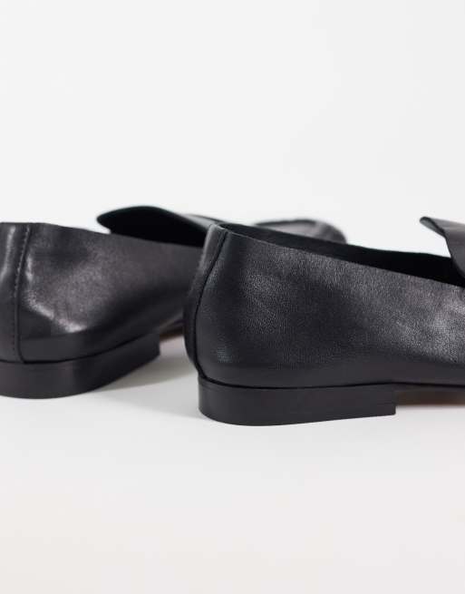 ASOS DESIGN - Marlowe - Mocassini morbidi in pelle nera con arricciature, 4 di 4