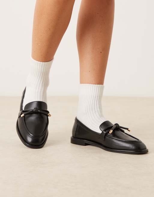ASOS DESIGN - Marquise - Loafers met strikdetail in zwart, 4 van 4