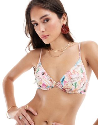 ASOS DESIGN Marrakech underwired bikini top Sale