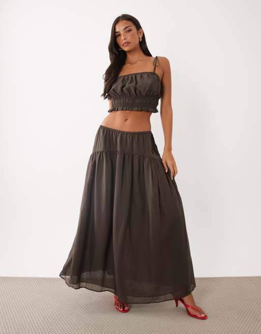 ASOS DESIGN – Marszczony top z wiązanymi ramiączkami, część zestawu, 3 z 3