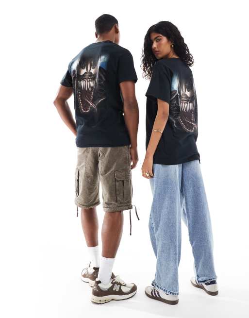 ASOS DESIGN - Marvel - Oversized uniseks T-shirt met grafische 'Venom' print in zwart, 4 van 4