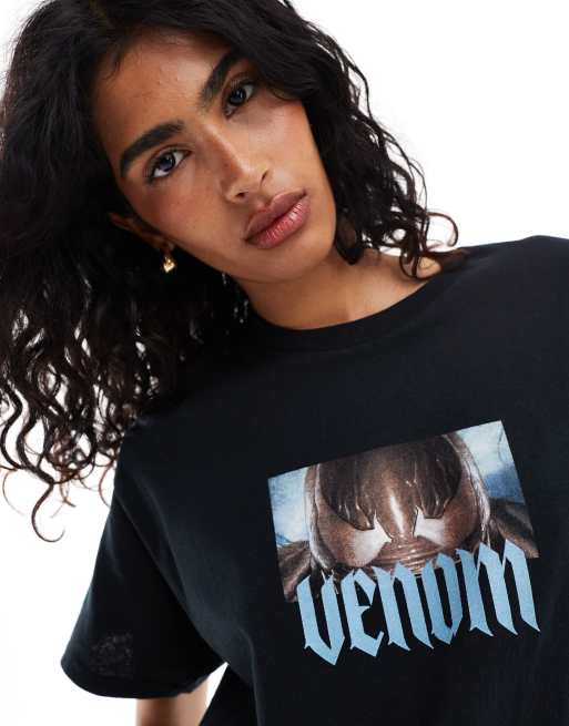 ASOS DESIGN - Marvel - Oversized unisex-t-shirt i sort med "Venom"-grafik, 3 af 4