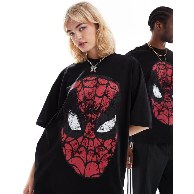 ASOS DESIGN Marvel unisex oversized t-shirt with Spiderman