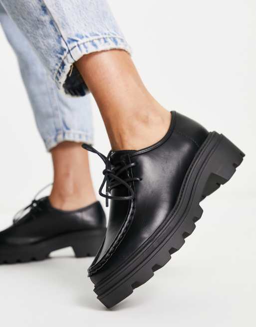 Black lace cheap up shoes womens