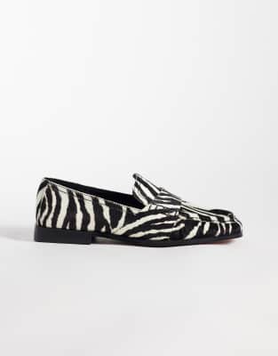 Asos Design Marvin Square Toe Clean Loafers In Multi