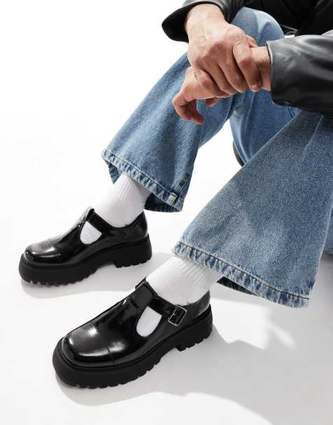 ASOS DESIGN mary jane shoes in black with chunky sole - view 1