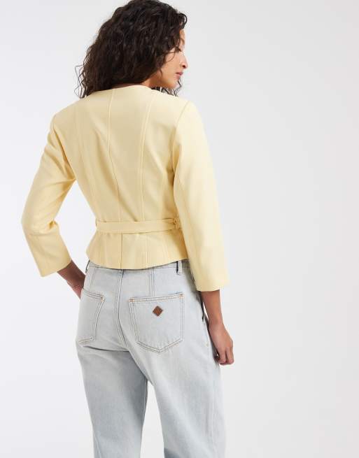 ASOS DESIGN – Marynarka o dopasowanym kroju z zaokrąglonymi ramionami, 4 z 4