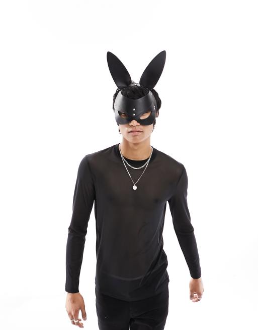 Maschera Da Coniglio Nero - Per Costumi Carnevale E Feste A Tema