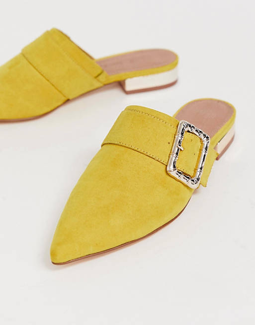 ASOS DESIGN Mascot bamboo buckle pointed mules