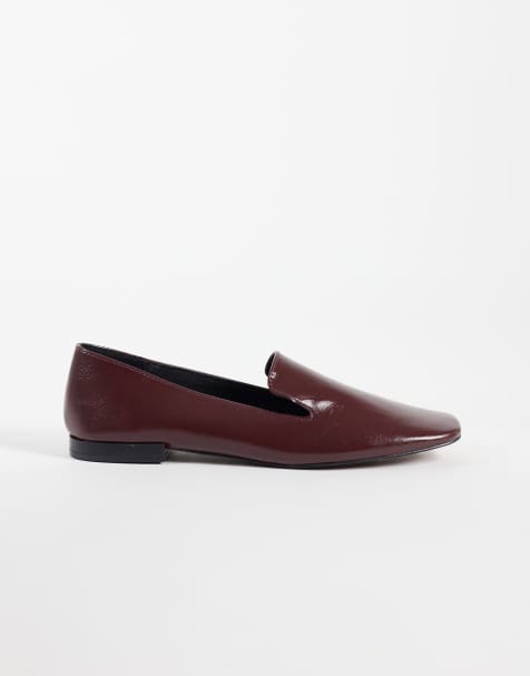 ASOS DESIGN Mason zapatos estilo slipper en burdeos - view 1