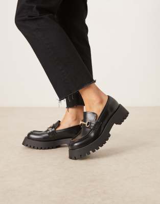 Asos Design Masterpiece Chunky Loafer In Black