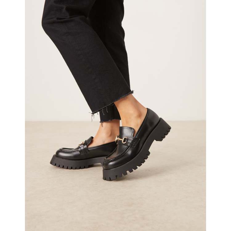  Chunky Black Loafers with Gold Accent ASOS DESIGN Masterpiece chunky loafer in black | ASOS main image 4