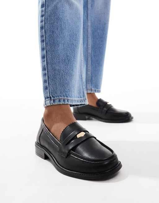 ASOS DESIGN Match penny loafer in black ASOS