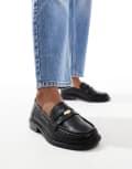 [ASOS DESIGN] ASOS DESIGN Match penny loafers in black 41 Black pu
