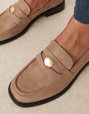 Asos Design Match Penny Loafers In Neutral