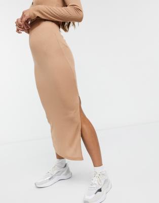 asos ribbed skirt