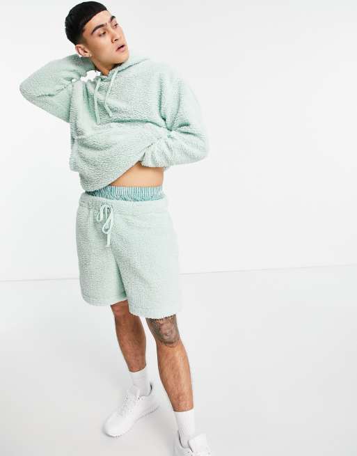 ASOS DESIGN matching oversized teddy borg hoodie in mint green | ASOS