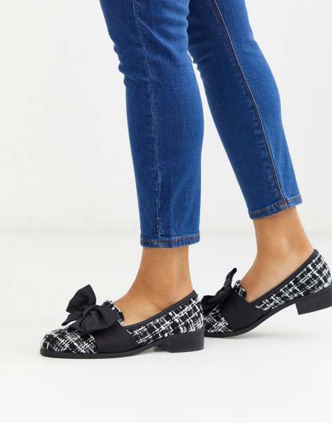 ASOS DESIGN – Matchsticks – Flache Tweed-Schuhe
