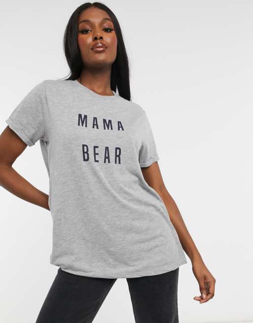 ASOS DESIGN Maternity nursing t-shirt with mama bear motif