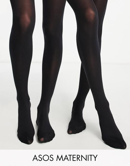 Pieces glitter polka dot tights in black